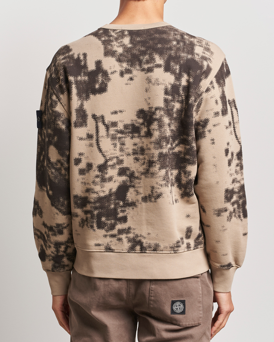 Herr | Tröjor | Stone Island | Garment Dyed Fleece Camo Sweatshirt Dove Grey
