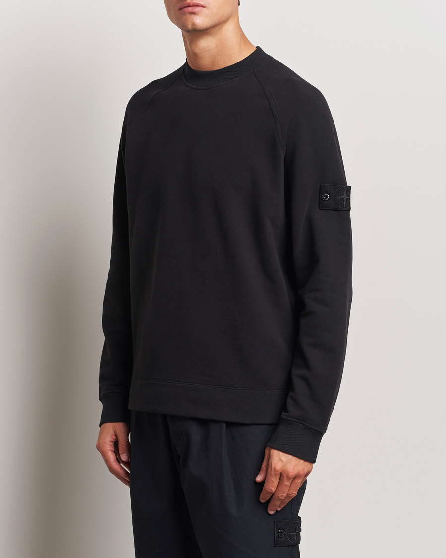Herr | Tröjor | Stone Island | Ghost Organic Cotton Fleece Sweatshirt Black