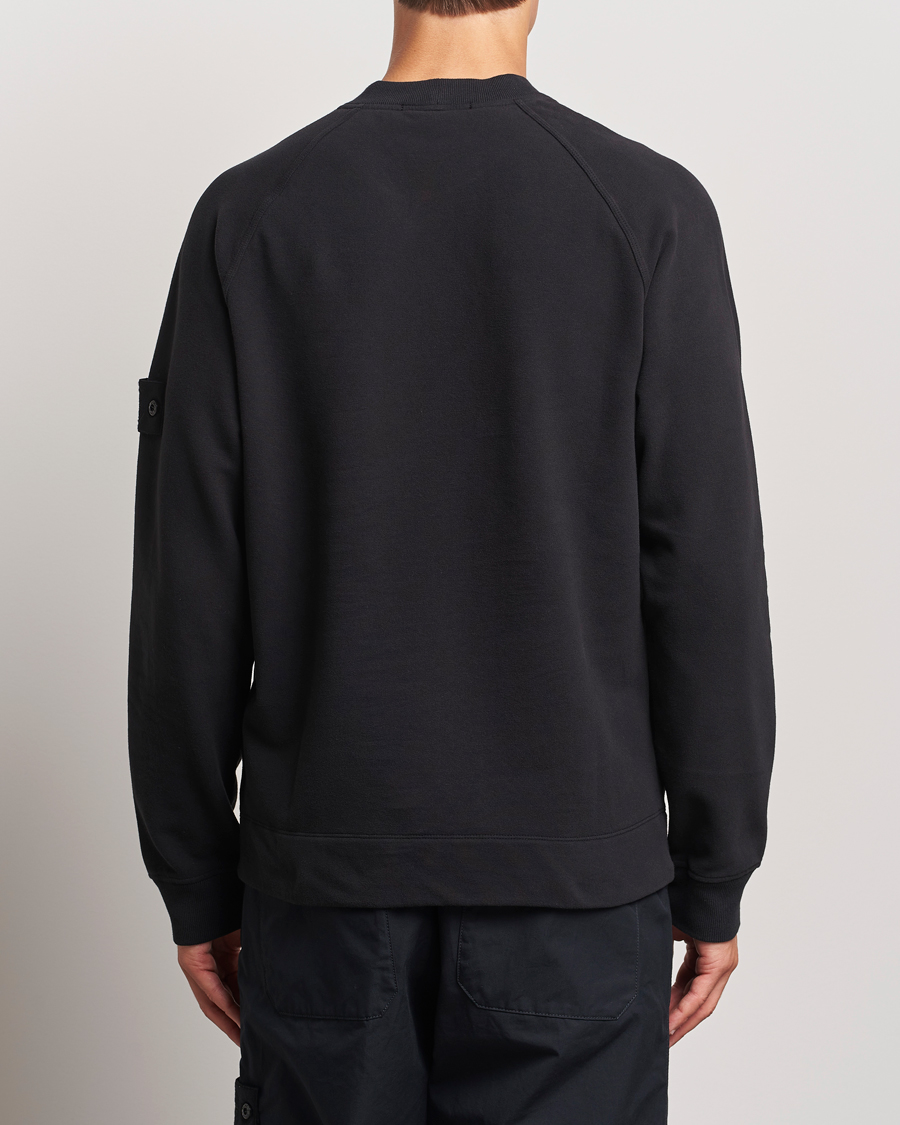 Herr | Tröjor | Stone Island | Ghost Organic Cotton Fleece Sweatshirt Black