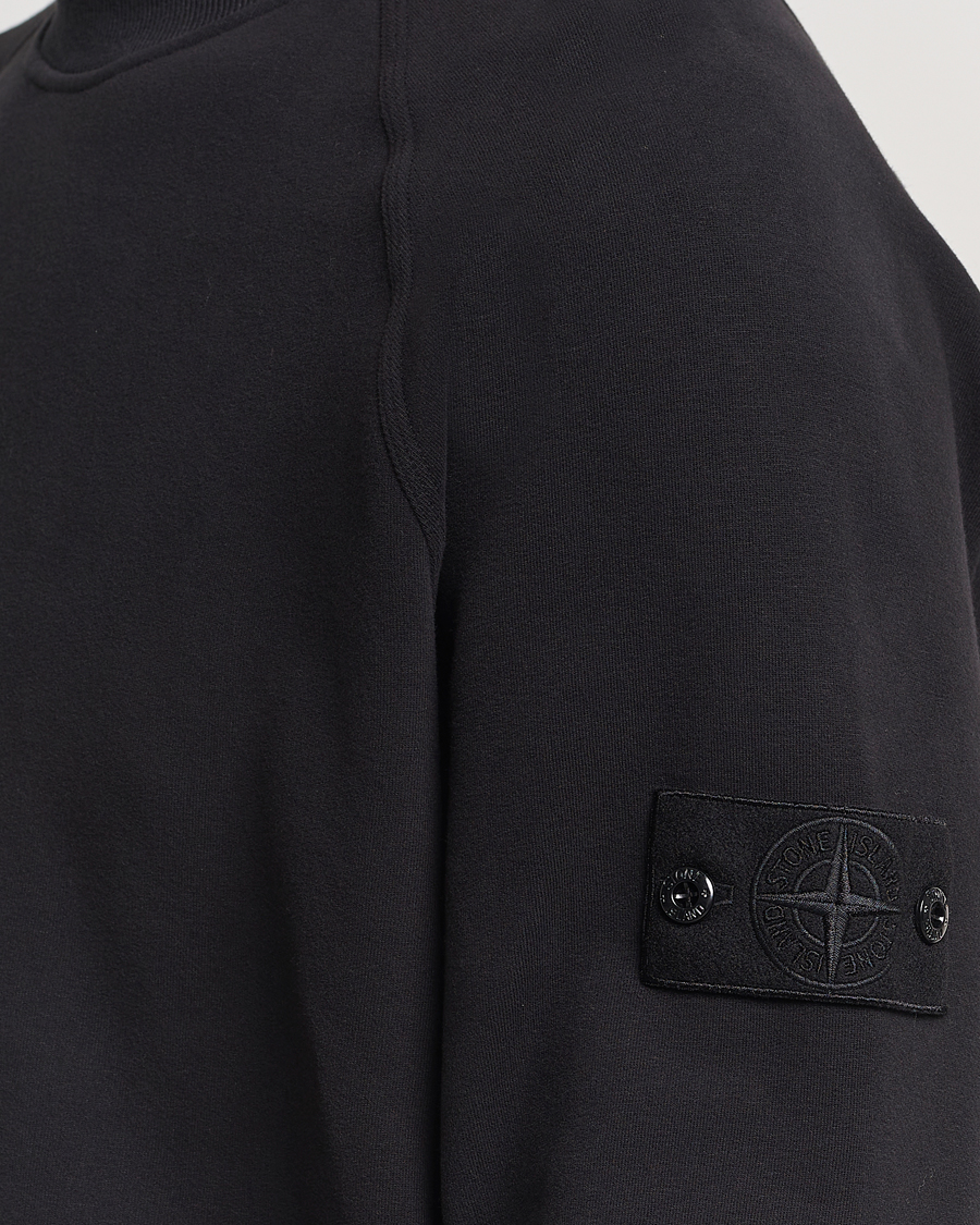 Herr | Tröjor | Stone Island | Ghost Organic Cotton Fleece Sweatshirt Black