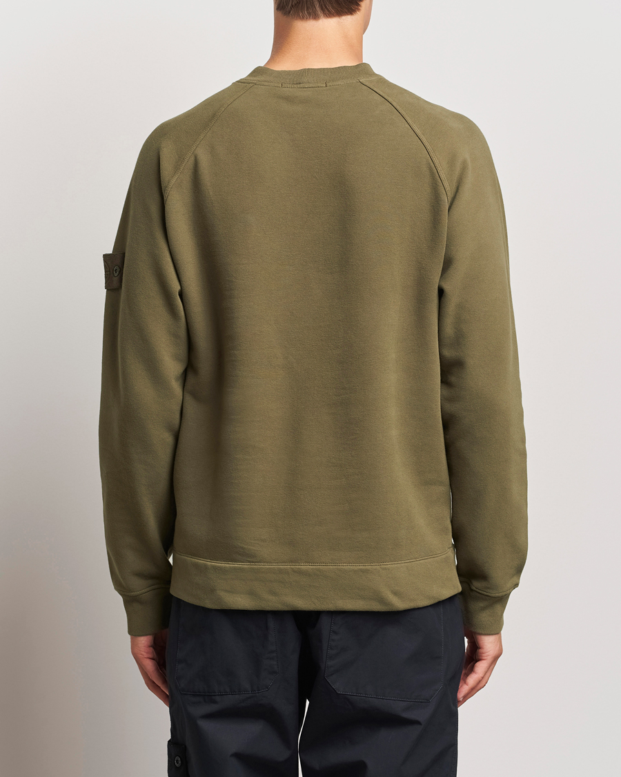 Herr | Tröjor | Stone Island | Ghost Organic Cotton Fleece Sweatshirt Military Green