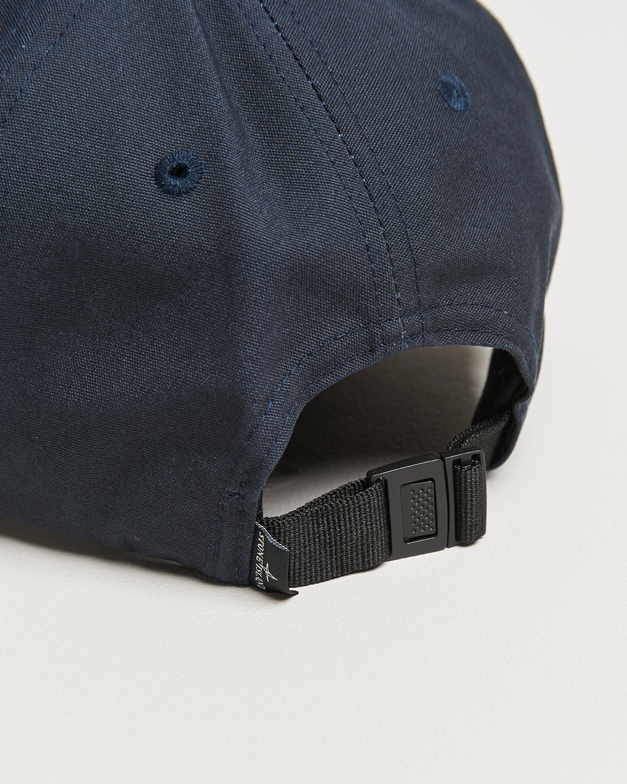 Herr | Stone Island Cotton Rep Logo Cap Navy Blue | Stone Island | Cotton Rep Logo Cap Navy Blue