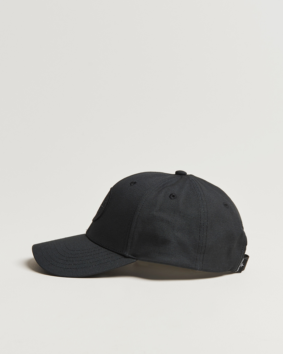 Herr | Stone Island Cotton Rep Logo Cap Black | Stone Island | Cotton Rep Logo Cap Black