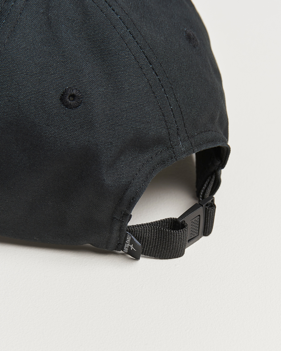 Herr | Stone Island Cotton Rep Logo Cap Black | Stone Island | Cotton Rep Logo Cap Black