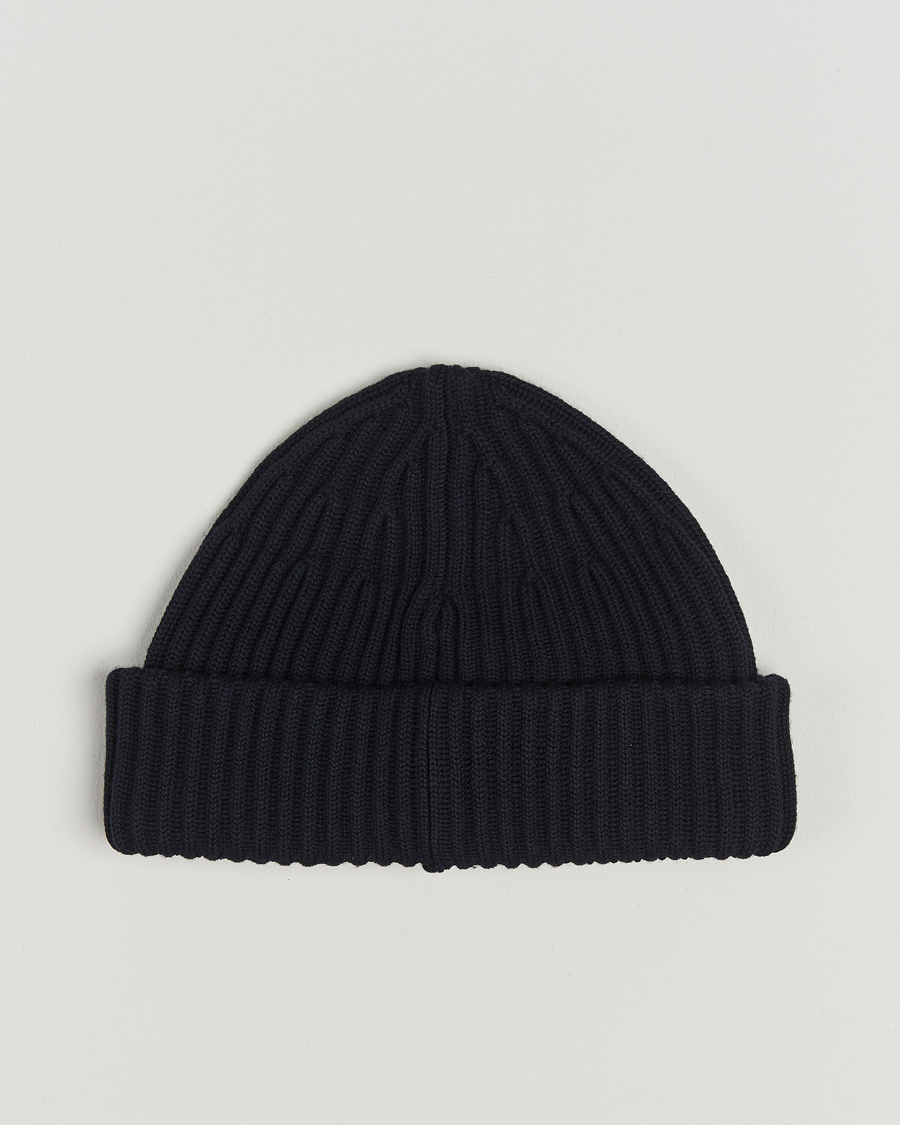 Herr | Stone Island Full Rib Wool Beanie Navy Blue | Stone Island | Full Rib Wool Beanie Navy Blue