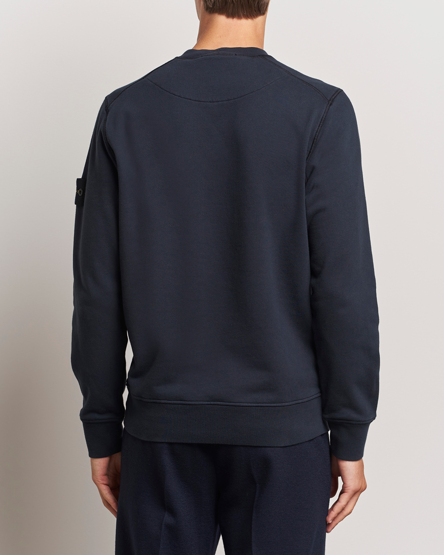 Herr | Tröjor | Stone Island | Garment Dyed Fleece Sweatshirt Navy Blue
