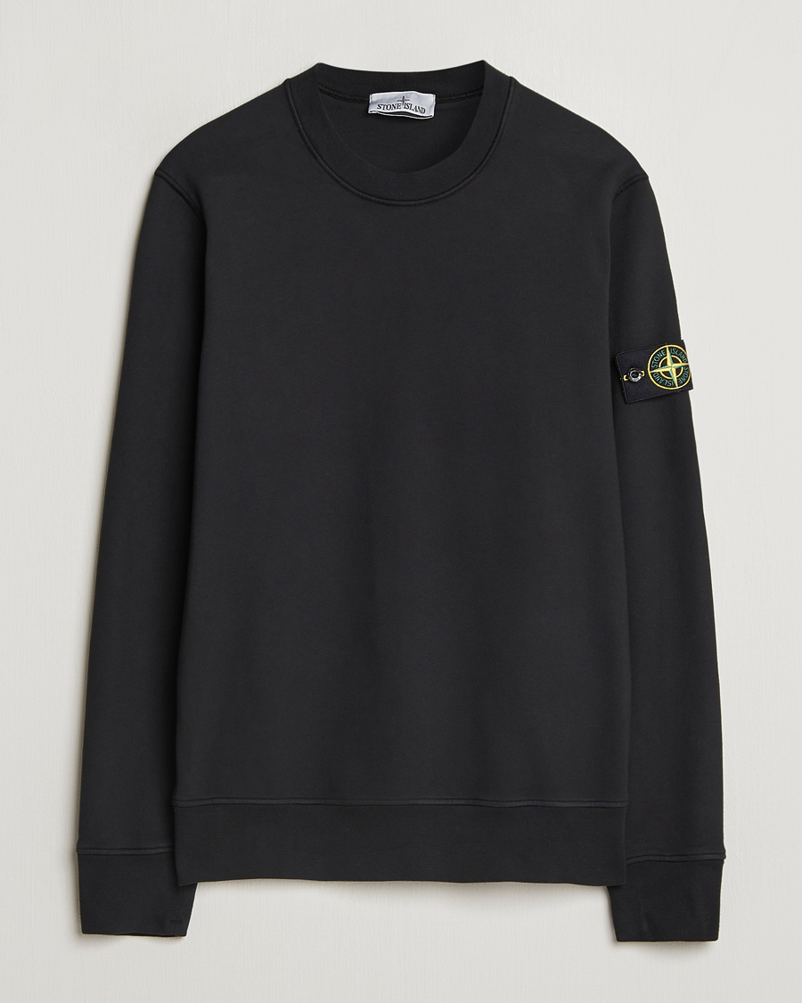 Herr | Tröjor | Stone Island | Garment Dyed Fleece Sweatshirt Black