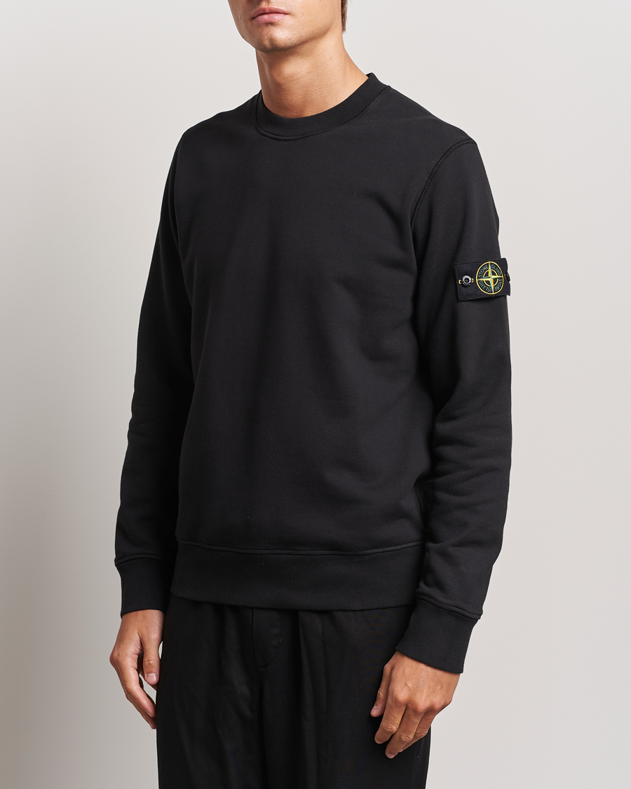 Herr | Tröjor | Stone Island | Garment Dyed Fleece Sweatshirt Black
