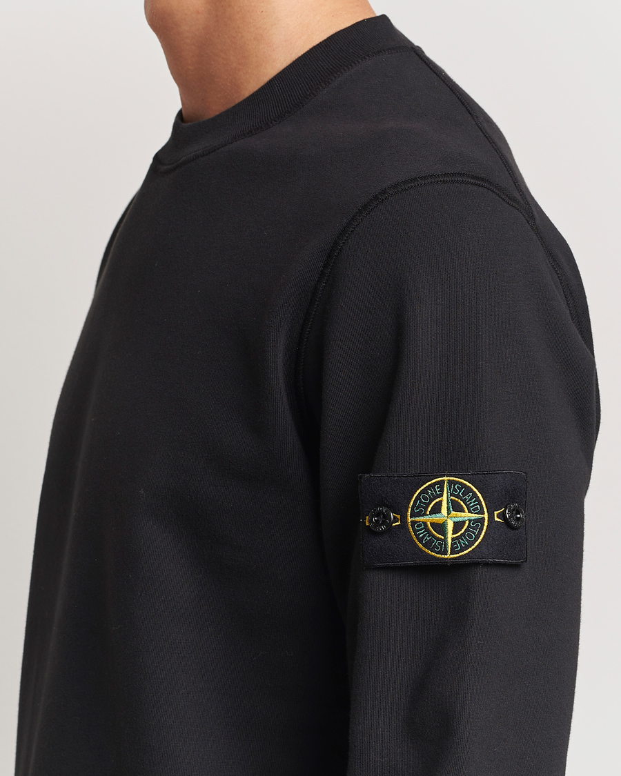 Herr | Tröjor | Stone Island | Garment Dyed Fleece Sweatshirt Black