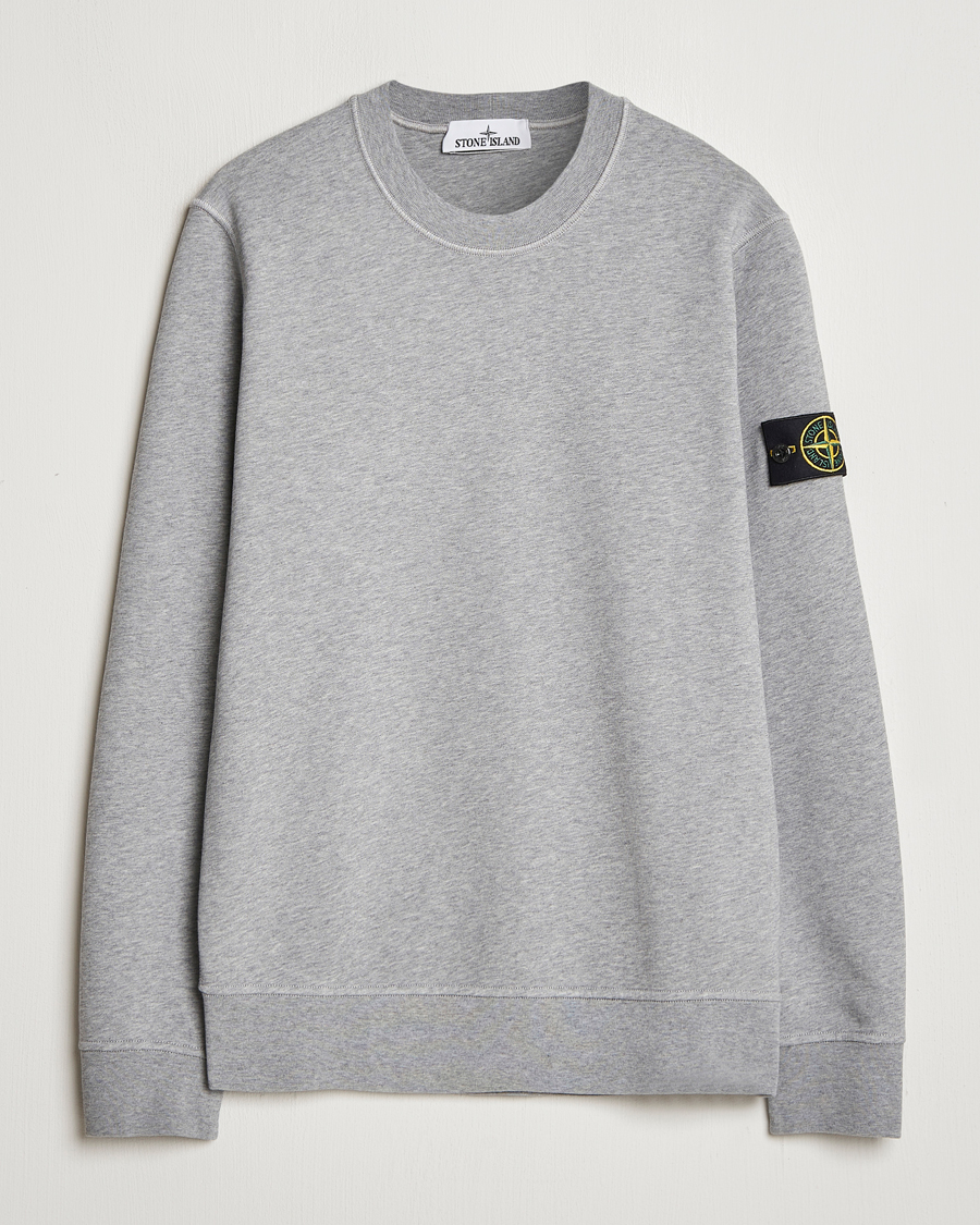 Herr | Tröjor | Stone Island | Garment Dyed Fleece Sweatshirt Melange Grey