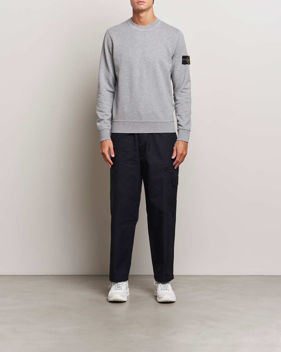 Herr | Tröjor | Stone Island | Garment Dyed Fleece Sweatshirt Melange Grey