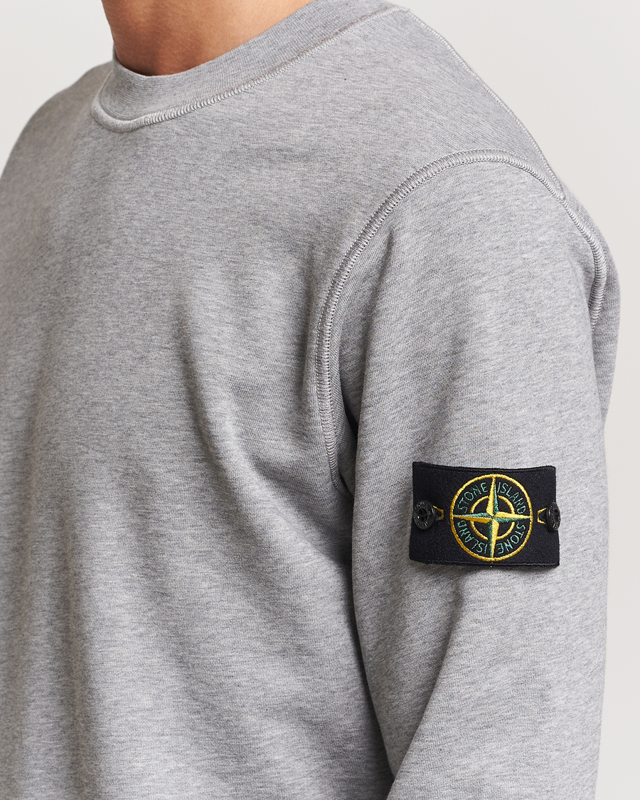 Herr | Tröjor | Stone Island | Garment Dyed Fleece Sweatshirt Melange Grey
