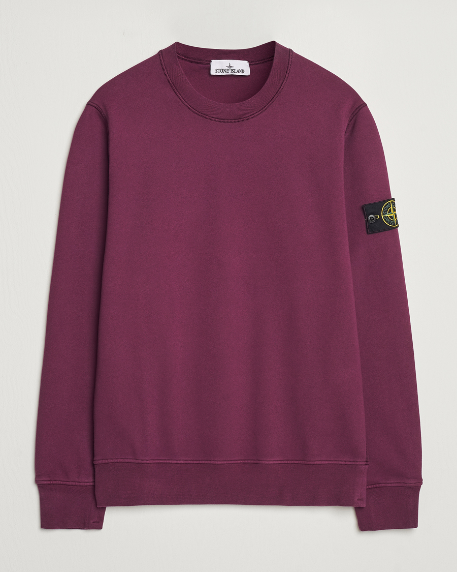 Herr | Tröjor | Stone Island | Garment Dyed Fleece Sweatshirt Burgundy