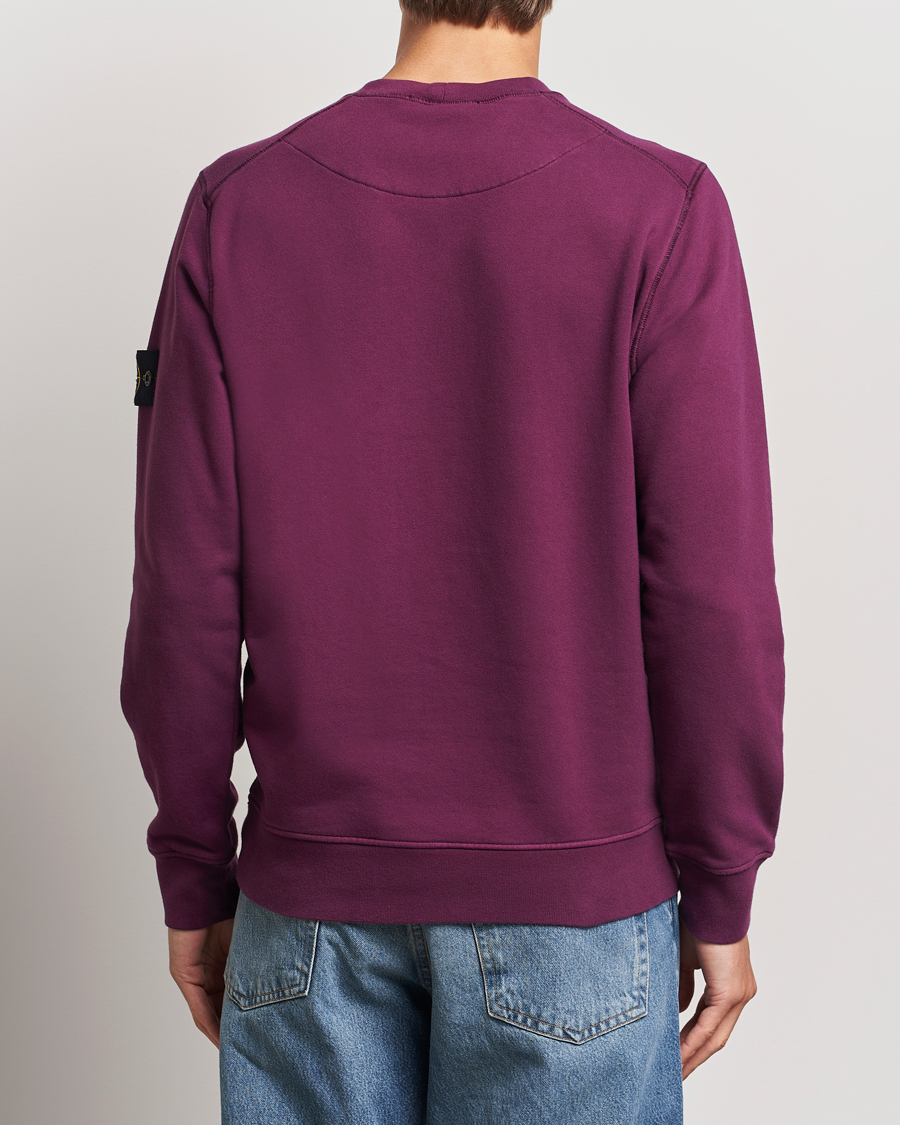 Herr | Tröjor | Stone Island | Garment Dyed Fleece Sweatshirt Burgundy