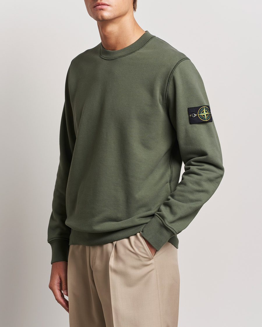 Herr | Tröjor | Stone Island | Garment Dyed Fleece Sweatshirt Musk