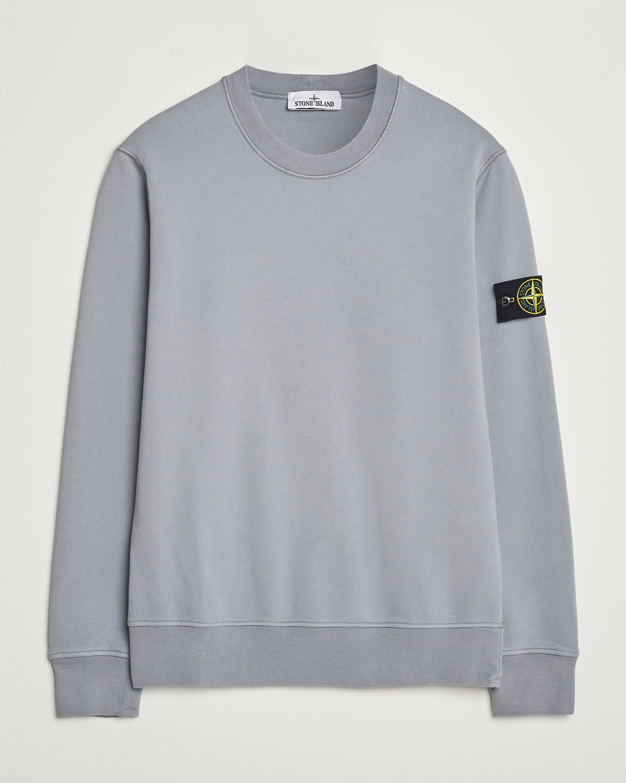 Herr | Tröjor | Stone Island | Garment Dyed Fleece Sweatshirt Grey Green