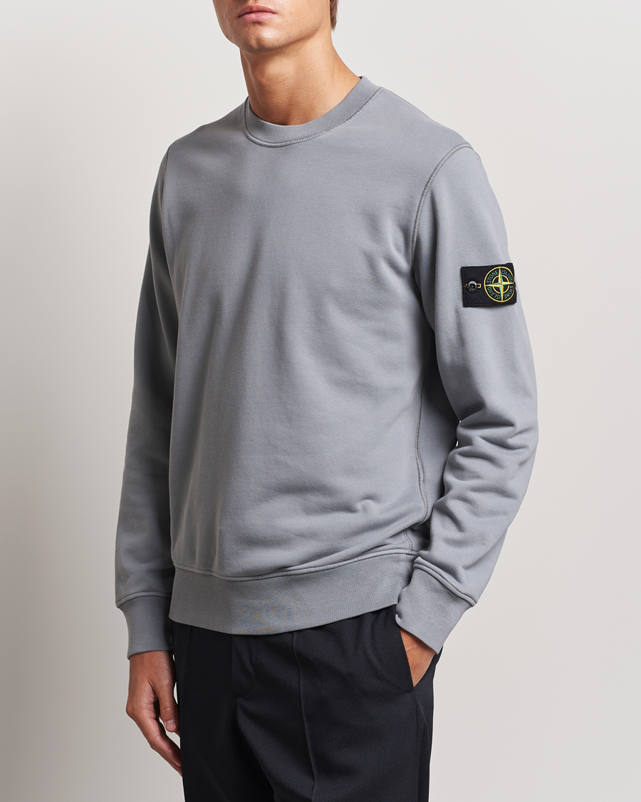 Herr | Tröjor | Stone Island | Garment Dyed Fleece Sweatshirt Grey Green