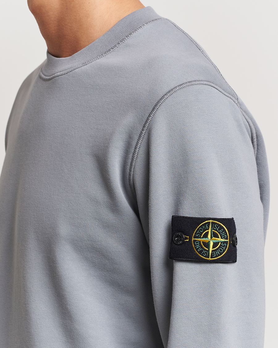 Herr | Tröjor | Stone Island | Garment Dyed Fleece Sweatshirt Grey Green