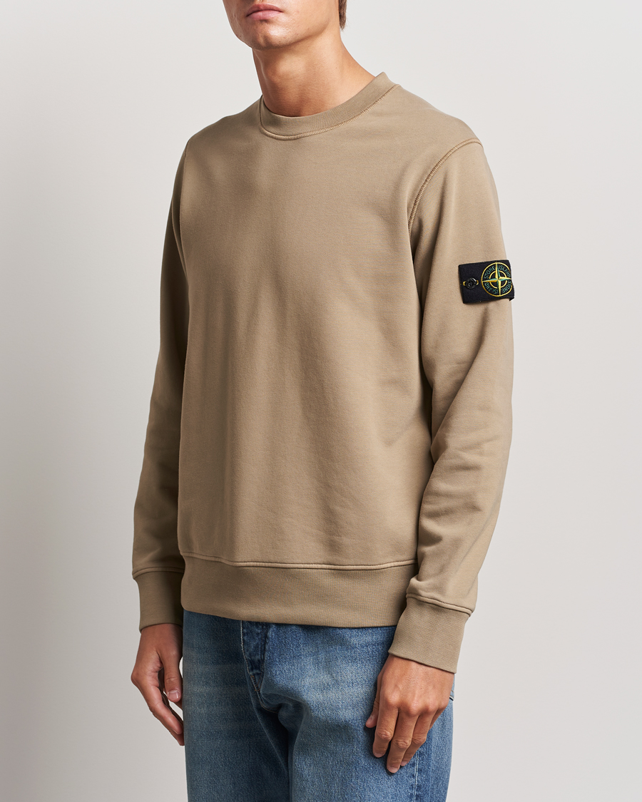 Herr | Tröjor | Stone Island | Garment Dyed Fleece Sweatshirt Biscuit