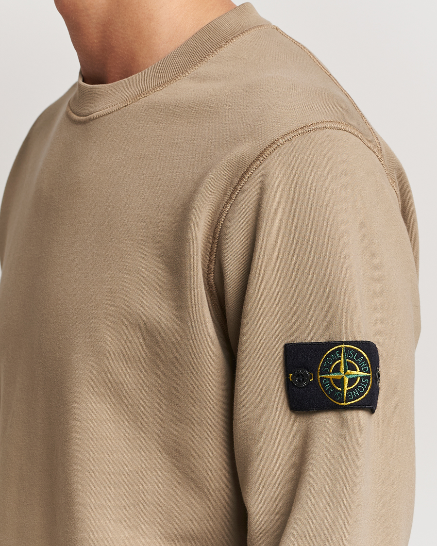 Herr | Tröjor | Stone Island | Garment Dyed Fleece Sweatshirt Biscuit