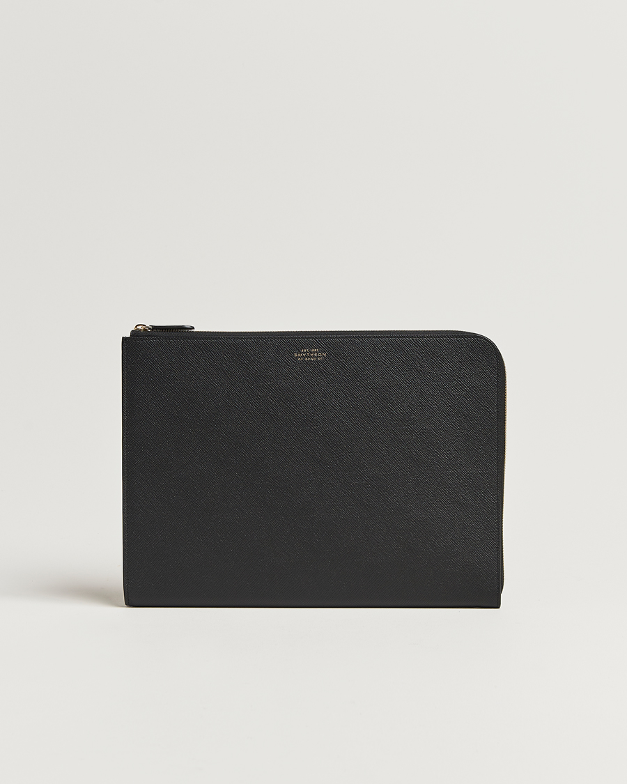 Herr | Väskor | Smythson | Panama Small Laptop Case Black