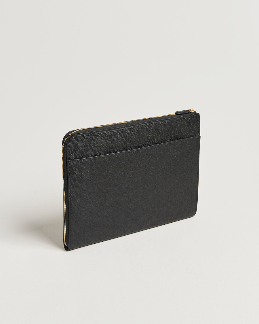 Herr | Väskor | Smythson | Panama Small Laptop Case Black