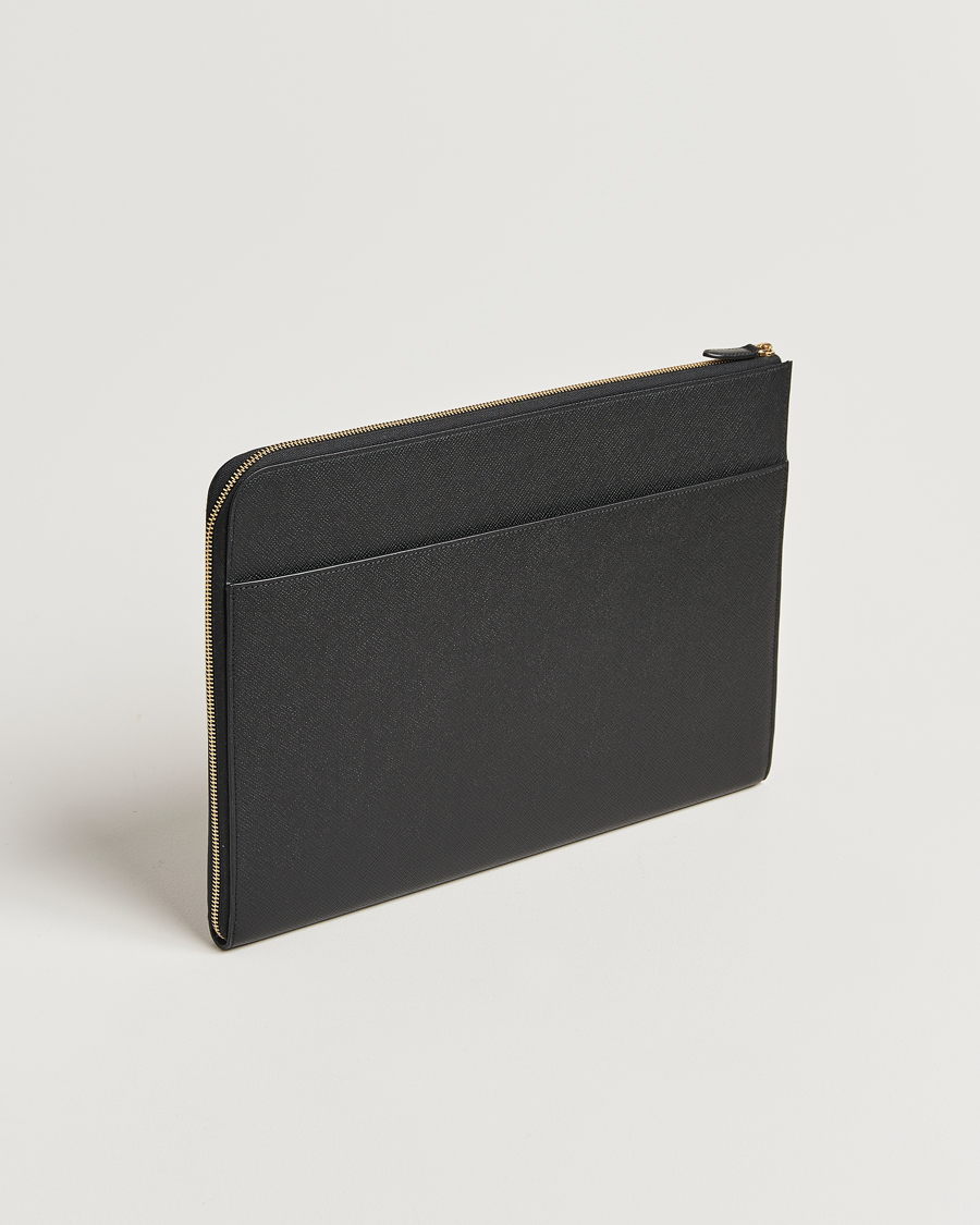 Herr | Väskor | Smythson | Panama Large Laptop Case Black