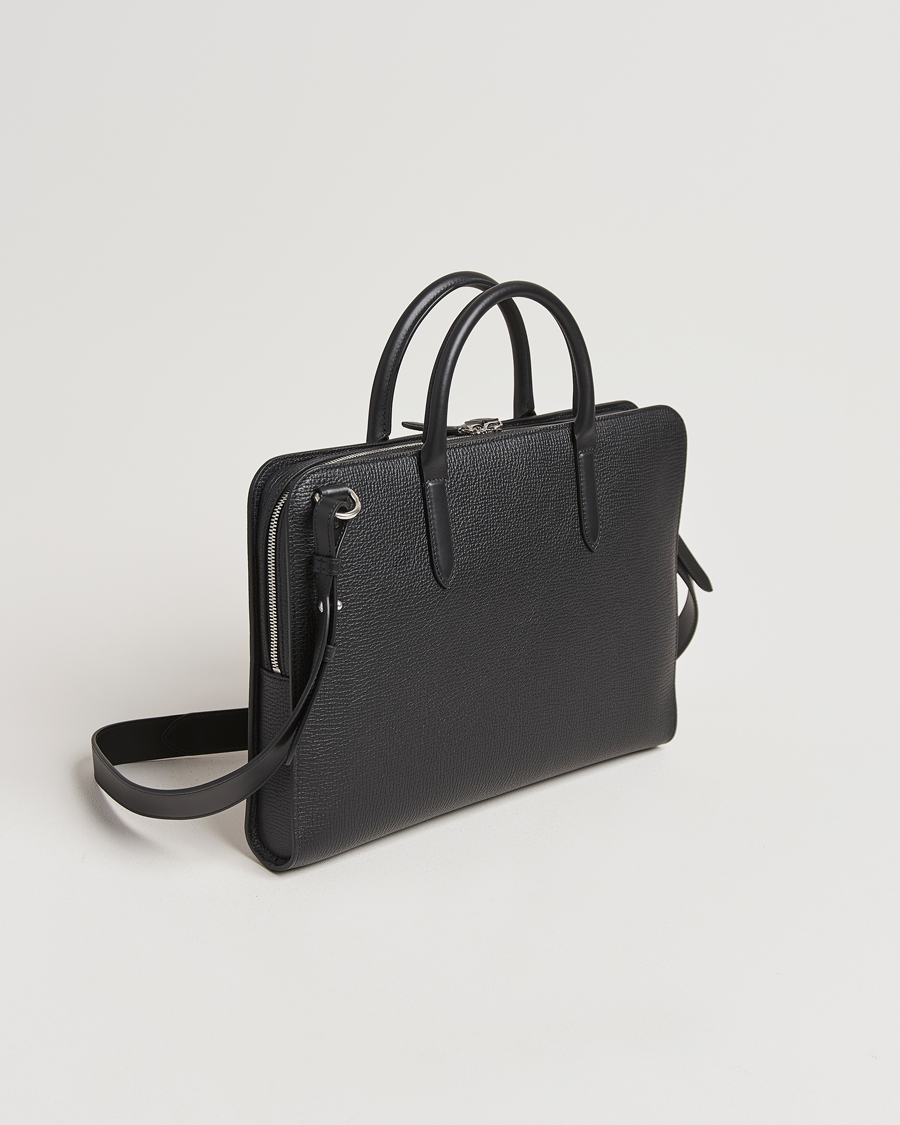 Herr | Väskor | Smythson | Ludlow Ultra Slim Brefcase With Zip Front Black