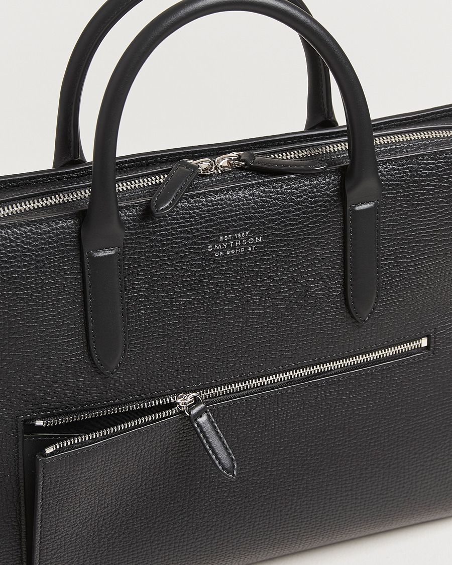 Herr | Väskor | Smythson | Ludlow Ultra Slim Brefcase With Zip Front Black