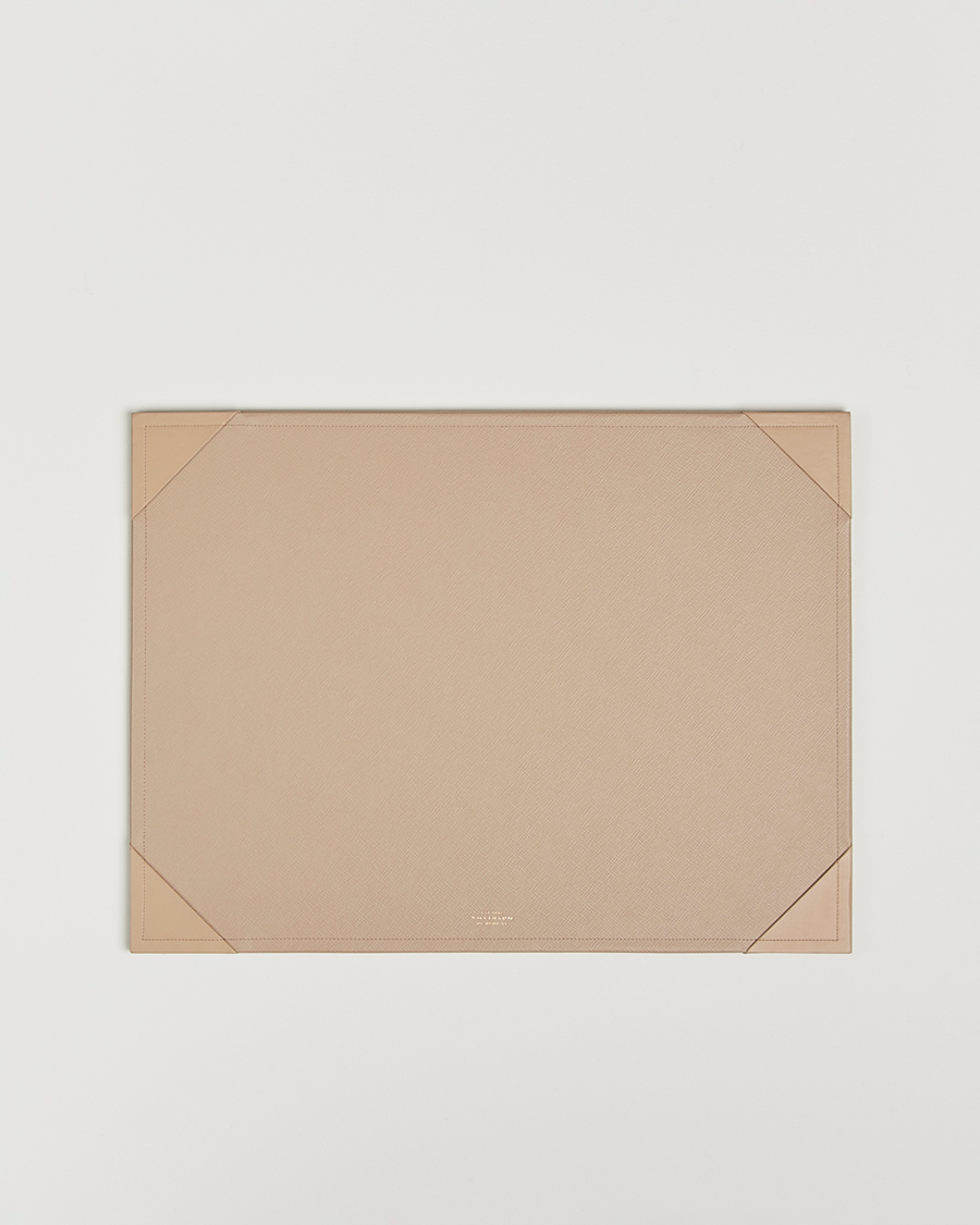 Herr | Till hemmet | Smythson | Panama Desk Mat Sandstone