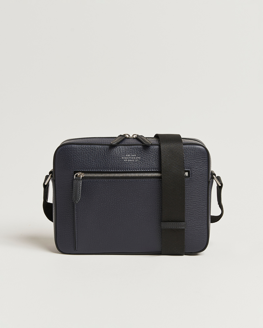 Herr | Väskor | Smythson | Ludlow Zip Crossbody Bag Navy