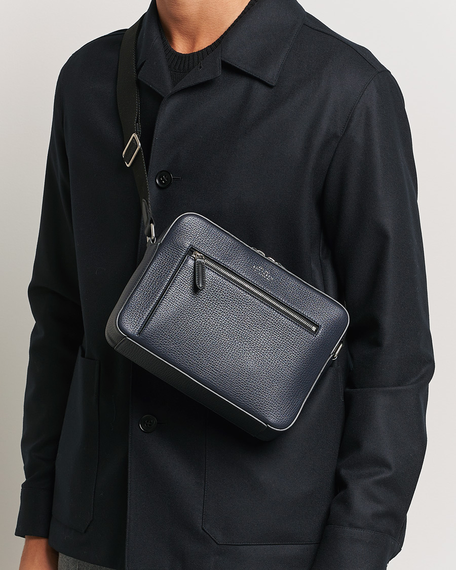 Herr | Väskor | Smythson | Ludlow Zip Crossbody Bag Navy