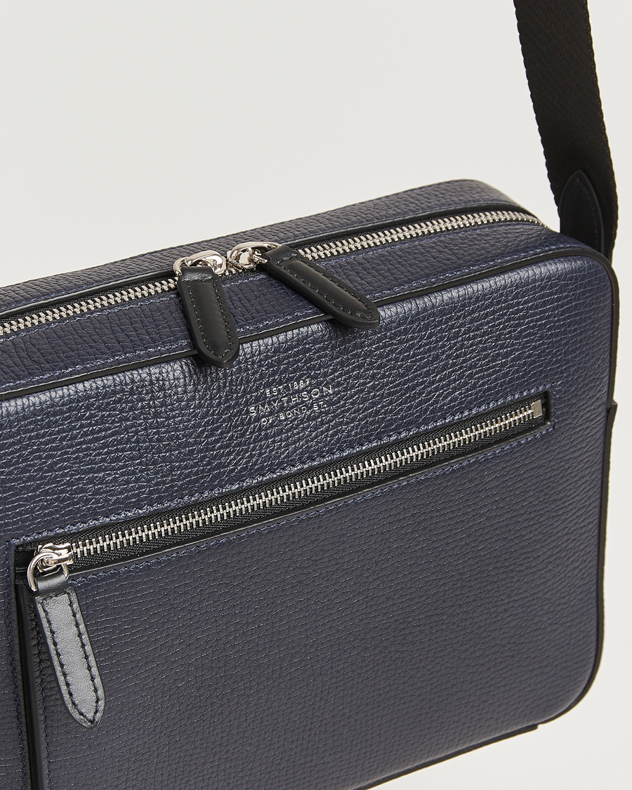 Herr | Väskor | Smythson | Ludlow Zip Crossbody Bag Navy