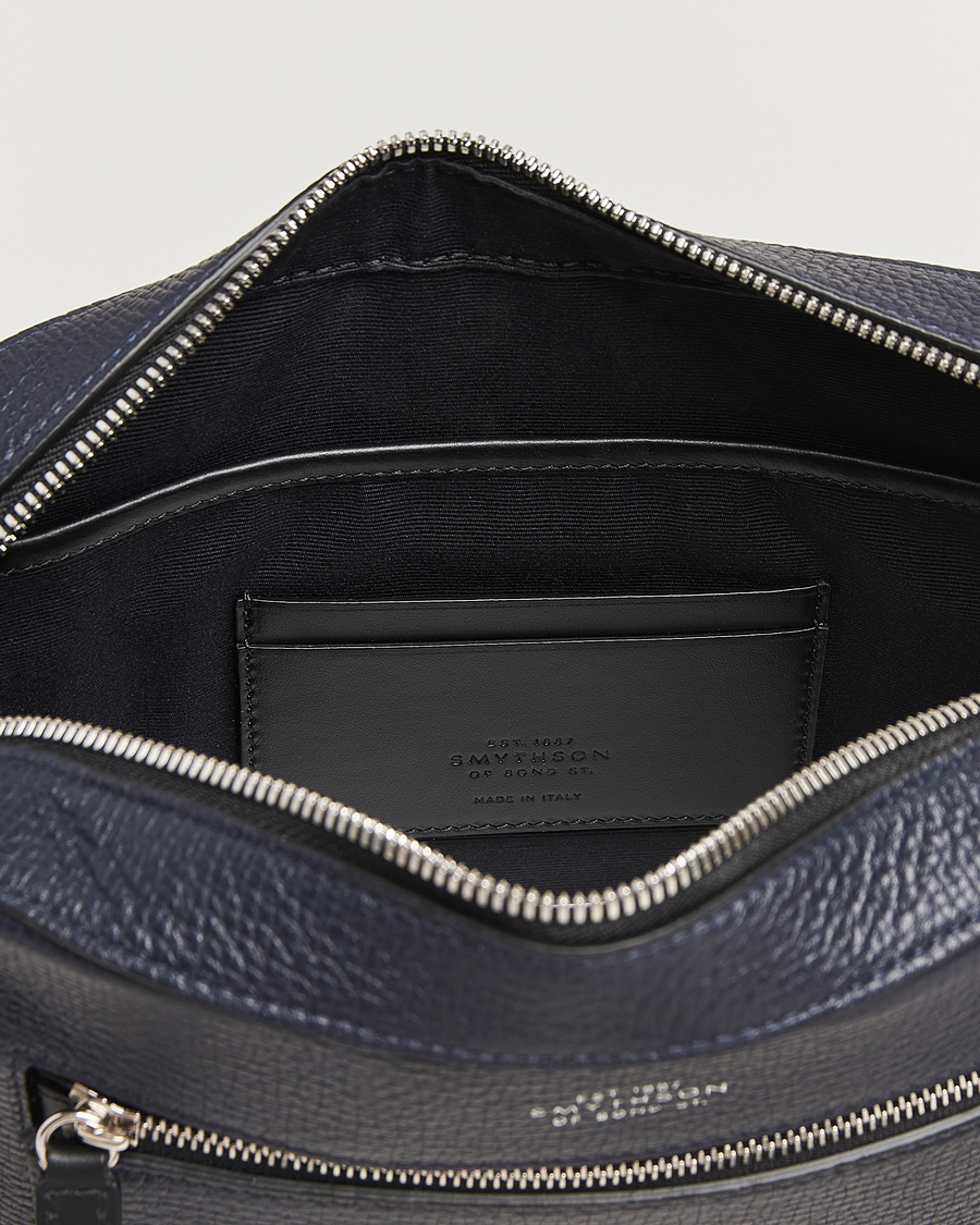 Herr | Väskor | Smythson | Ludlow Zip Crossbody Bag Navy