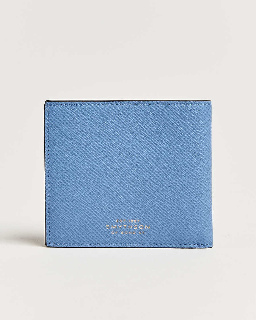 Herr | Plånböcker | Smythson | Panama 6 Card Leather Wallet Nile Blue