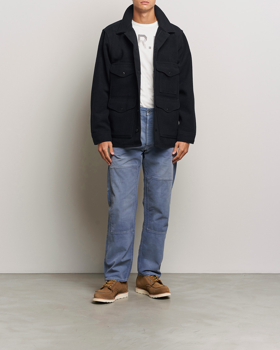 Herr | Jackor | Filson | Mackinaw Wool Cruiser Dark Navy