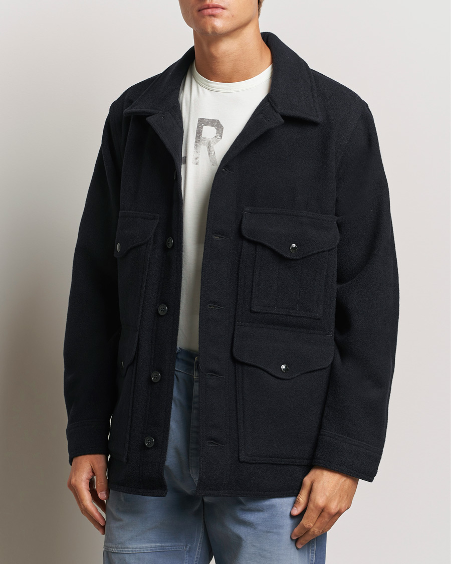 Herr | Jackor | Filson | Mackinaw Wool Cruiser Dark Navy