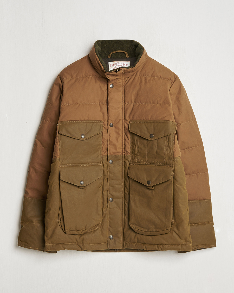 Herr | Jackor | Filson | Oiled Covered Down Cruiser Dark Tan