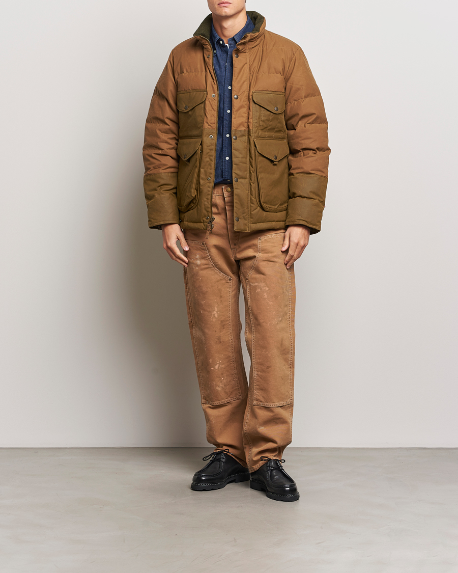 Herr | Jackor | Filson | Oiled Covered Down Cruiser Dark Tan