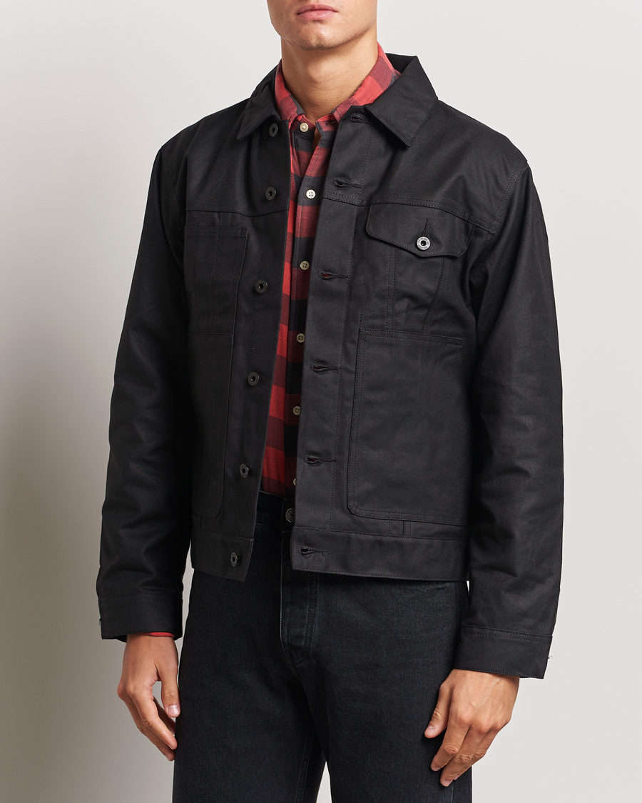 Herr | Jackor | Filson | Short Lined Tin Cloth Cruiser Black