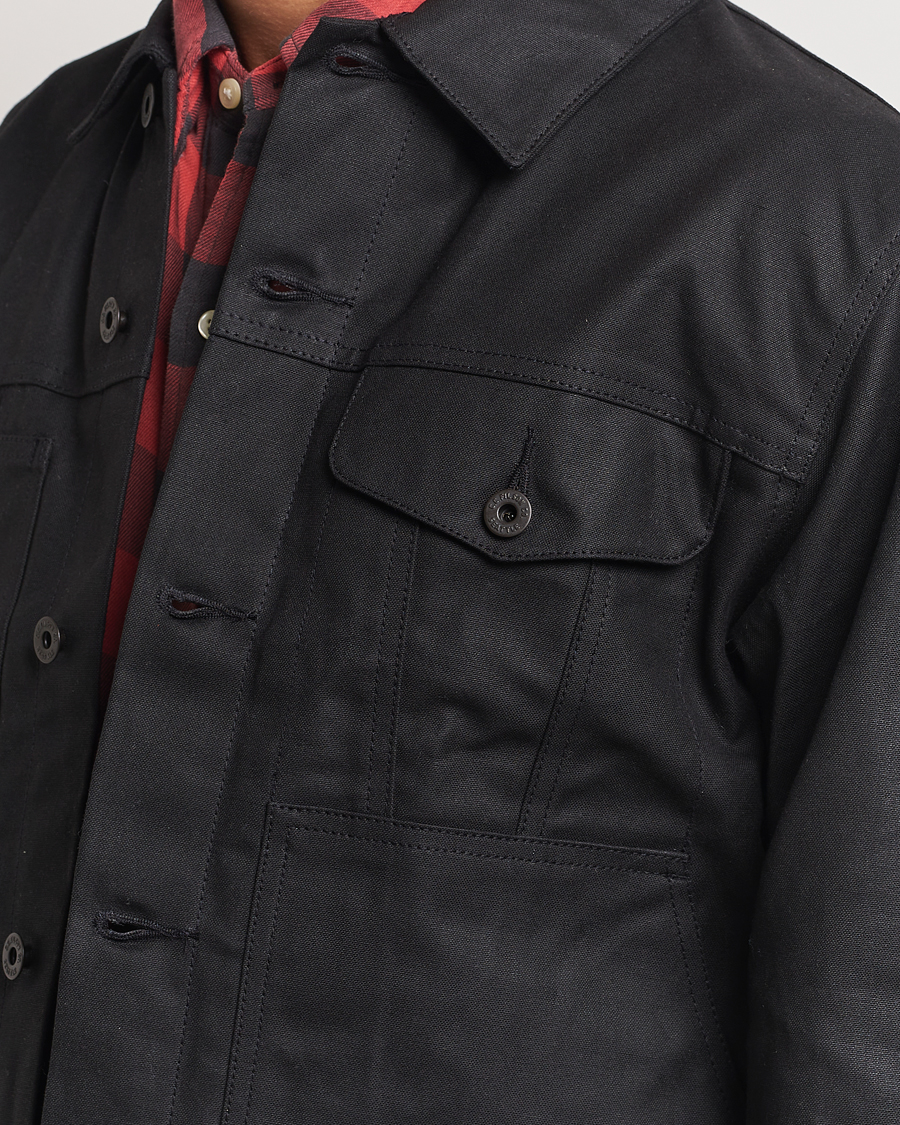 Herr | Jackor | Filson | Short Lined Tin Cloth Cruiser Black