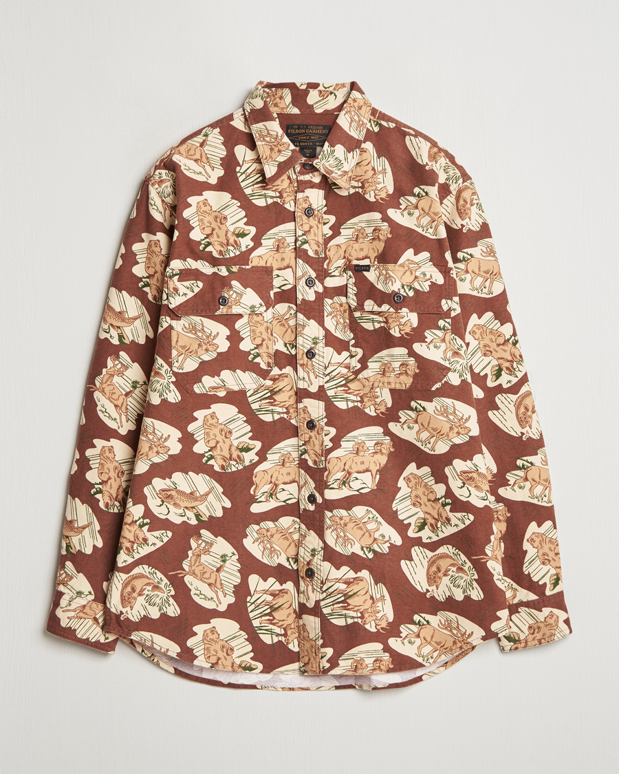 Herr | Skjortor | Filson | Field Flannel Shirt Sorrel Horse/Wildlife