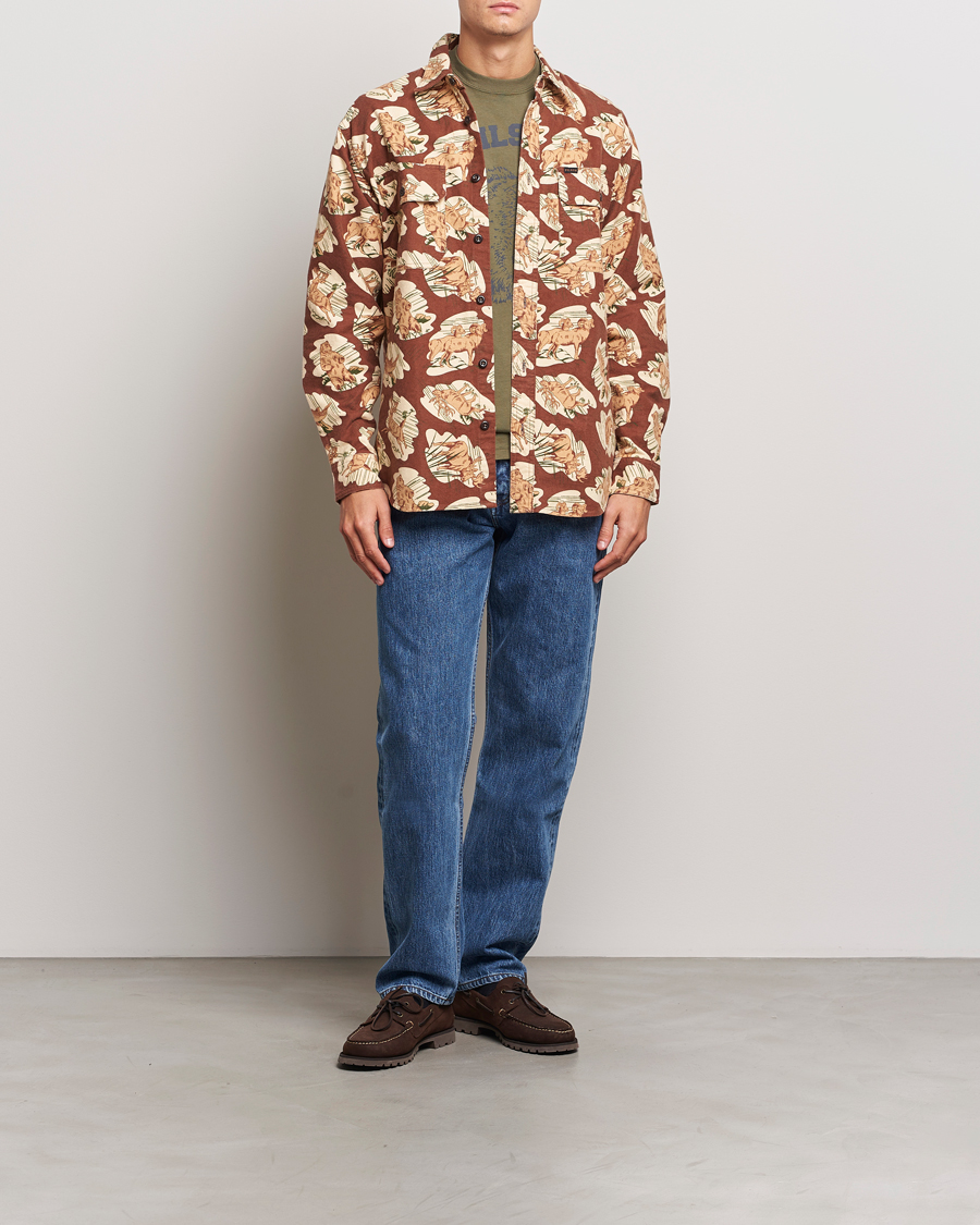 Herr | Skjortor | Filson | Field Flannel Shirt Sorrel Horse/Wildlife
