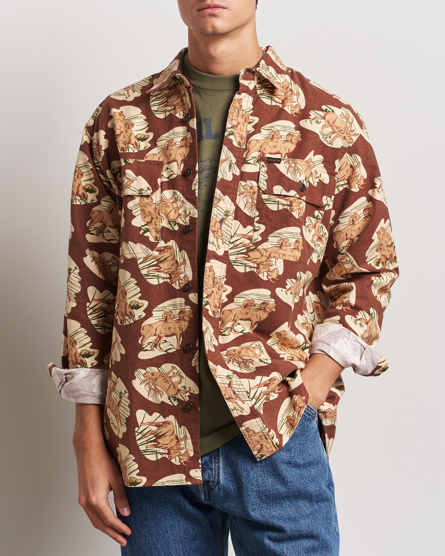 Herr | Skjortor | Filson | Field Flannel Shirt Sorrel Horse/Wildlife
