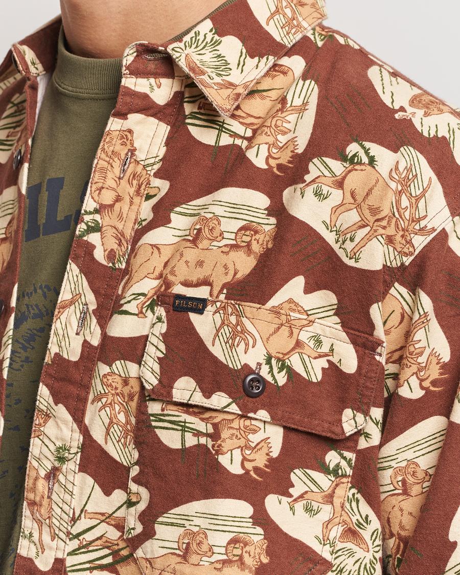 Herr | Skjortor | Filson | Field Flannel Shirt Sorrel Horse/Wildlife
