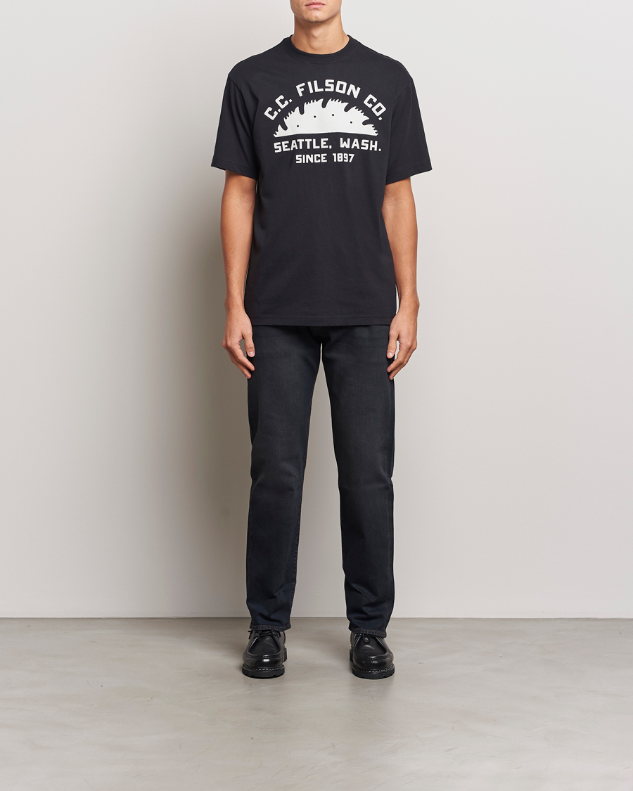 Herr | T-Shirts | Filson | Printed Cotton T-Shirt Black