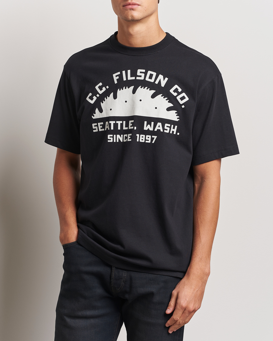 Herr | T-Shirts | Filson | Printed Cotton T-Shirt Black