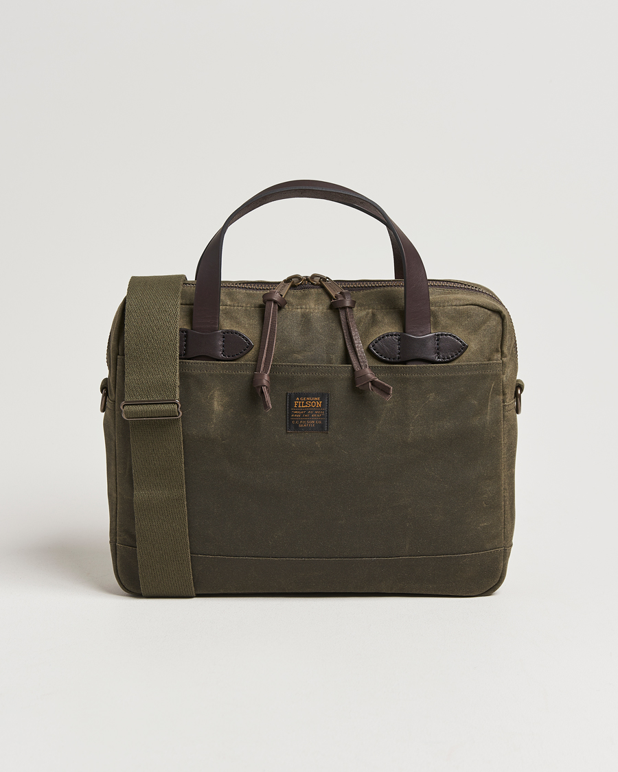 Herr | Väskor | Filson | Tin Cloth Compact Briefcase Otter Green