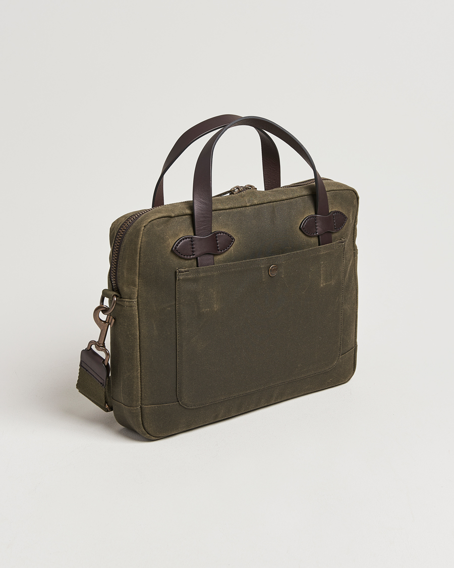 Herr | Väskor | Filson | Tin Cloth Compact Briefcase Otter Green