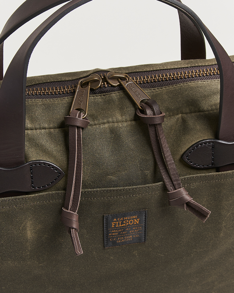 Herr | Väskor | Filson | Tin Cloth Compact Briefcase Otter Green